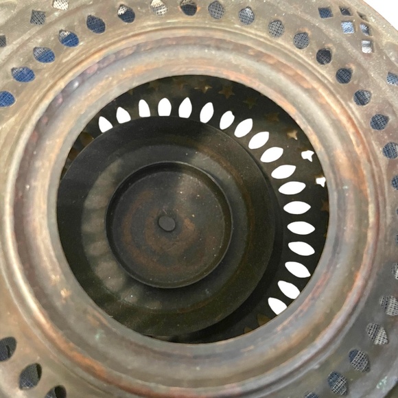 Vintage Metal & Cloth Hanging Lantern Collapsible Tea light, Blue - Picture 7 of 8